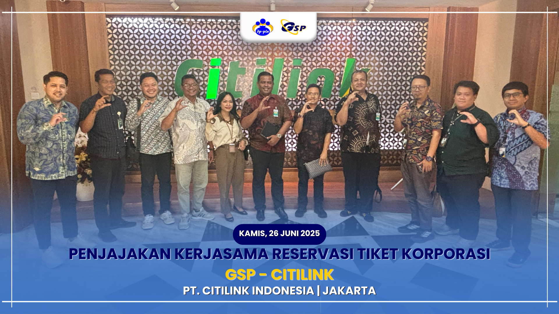 Penjajakan Kerjasama Reservasi Tiket Korporasi GSP - Citilink
